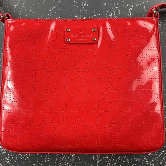 kate spade Handbags - Kate Spade Darby Metro Slim Swing Crossbody Bag Perforated Heart EUC Clean Nice